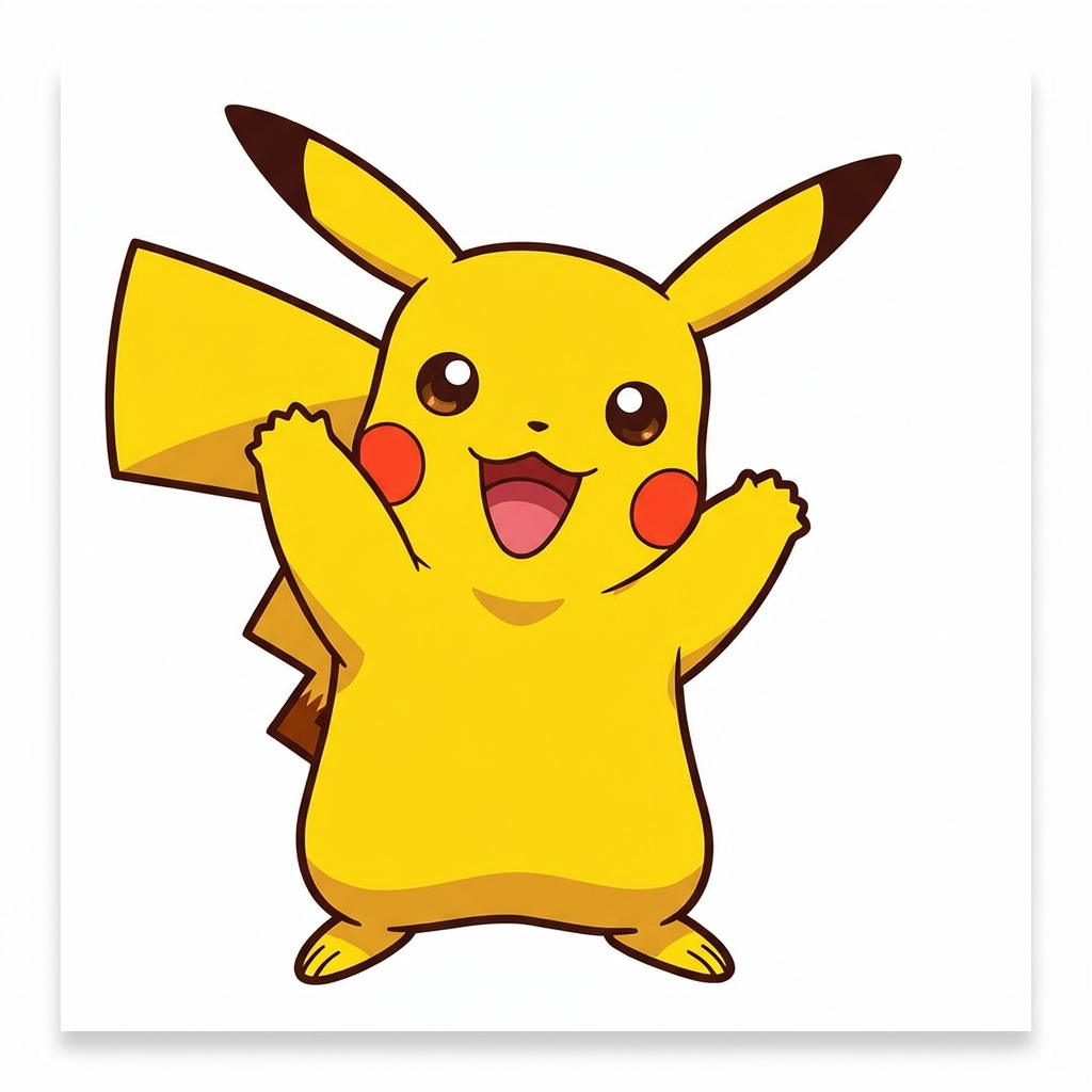 Pikachu cheerful pose