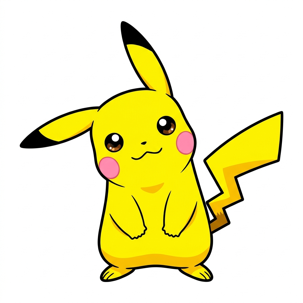 Pikachu playful curious pose